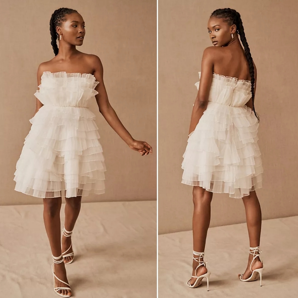 Anthropologie BHLDN Huntington Strapless Mini Dress -